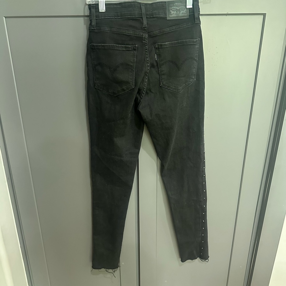 LEVIS Black Embellished Jeans